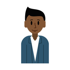 young happy man with dark skin  icon image vector illustration design 