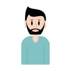 young happy man with beard  icon image vector illustration design 