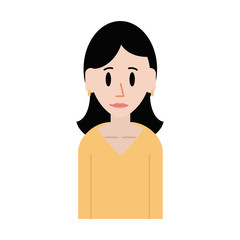 young happy woman wearing earrings  icon image vector illustration design 