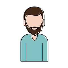 man with beard avatar icon image vector illustration design 