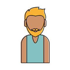 man with beard avatar icon image vector illustration design 