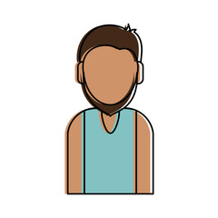 man with beard avatar icon image vector illustration design 