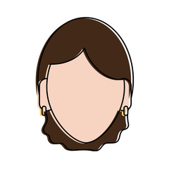 woman avatar head icon image vector illustration design 