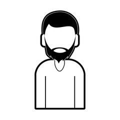 man with beard avatar icon image vector illustration design 