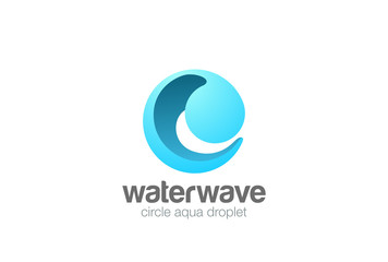 Circle Sphere Wave Logo abstract vector Water drop Logotype icon