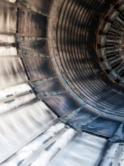 Fighter jet engine closeup