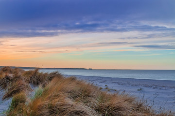Ostseestrand Prerow sum Sonnenuntergang