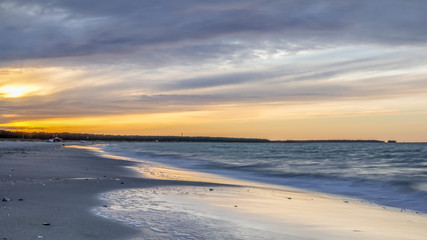 Obraz premium Ostseestrand Prerow sum Sonnenuntergang
