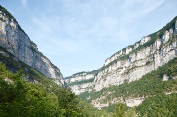 Fototapeta na wymiar Mountainous scenery, Isère department, Auvergne-Rhône-Alpes region in France