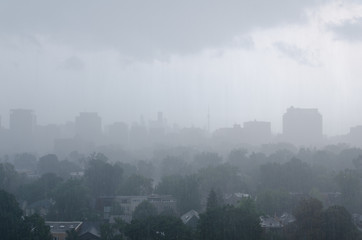 Rain storm over Toronto