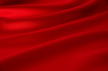 red satin or silk fabric as background