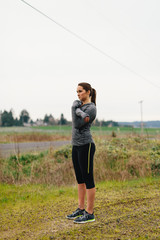 Running Women Jogging in Country