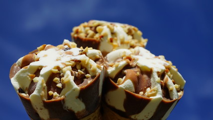 Icecream on summer background