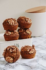 Vegan Banana Muffins with walnut