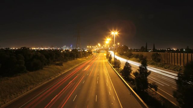 Highway to the city timelapse  Melbourne loop