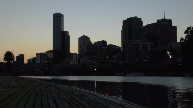 Melbourne Australia City time lapse Yarra 