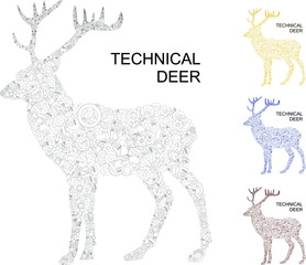 Technical deer vector