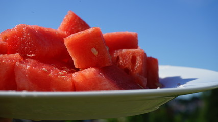 Watermelon Slices on Plate