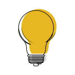 light bulb icon in watercolor silhouette vector illustration