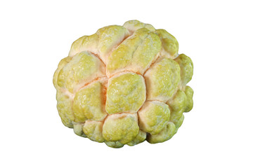 custard apple fruit isolated on white background.