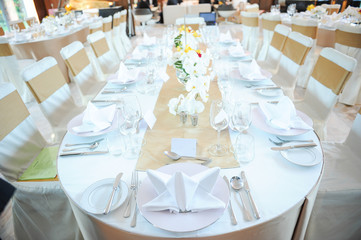 Wedding banquet. Wedding party. Restaurant event