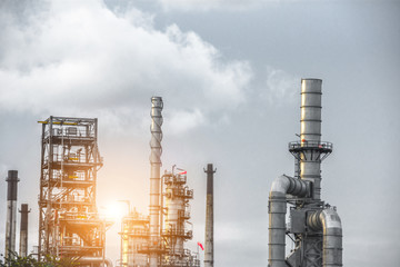 Close up Industrial zone. Plant oil and gas refinery industry.