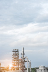 Close up Industrial zone. Plant oil and gas refinery industry.