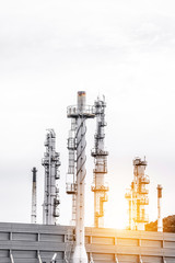 Close up Industrial zone. Plant oil and gas refinery industry.