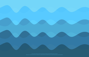 Blue abstract wave background wallpaper. Blue tone colorful smooth light lines for wallpaper