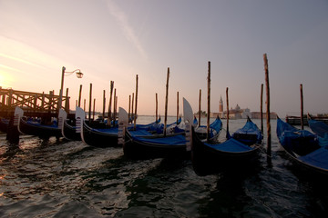 Fototapeta na wymiar Venetian Gondolas