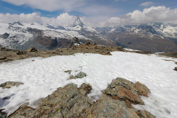 Obraz premium Beautiful mountain landscape with views of the Matterhorn Switzerland.