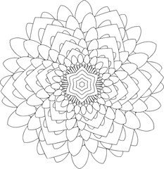 black and white online art. Geometric Round Ornament