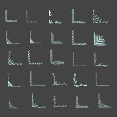 Hand drawn corner set.