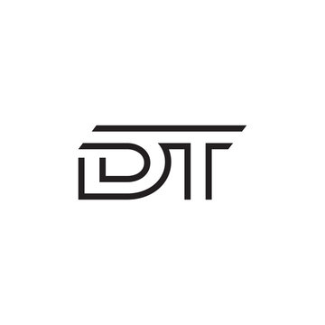 initial letter logo line unique modern DA to DZ
