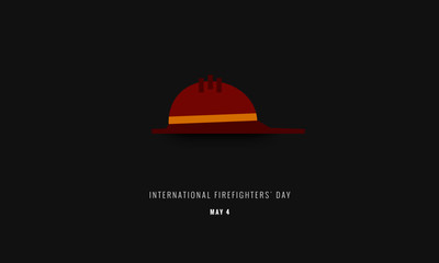 International Firefighters' Day May (Flat Vector Illustration Hat Concept)