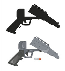 Revolver and Bullet  - vector clip-art illustration