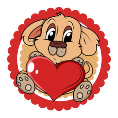 Cute Valentine Teddy Vector