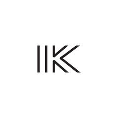 initial letter logo line unique modern IA to IZ