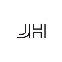 initial letter logo line unique modern JA to JZ