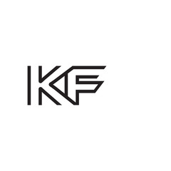 initial letter logo line unique modern KA to KZ