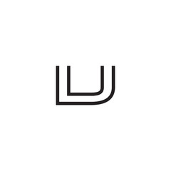 initial letter logo line unique modern LA to LZ