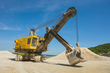 Career excavator for mining of limestone