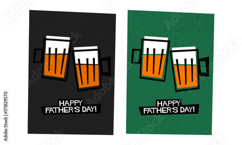 Download "Happy Father's Day! (Vector Illustration Beer Mugs ...