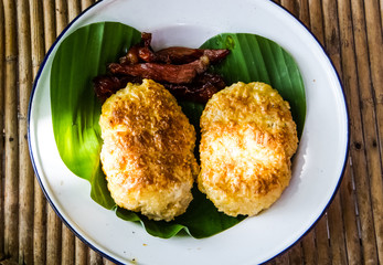 Grilled sticky rice