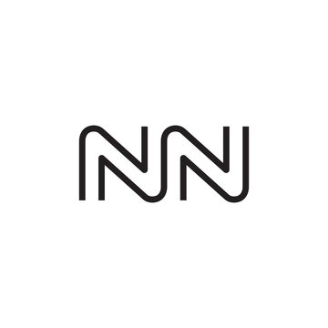 initial letter logo line unique modern NA to NZ