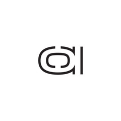 initial letter logo line unique modern OA to OZ