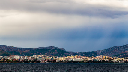 Obraz premium Storm in the sea of Split
