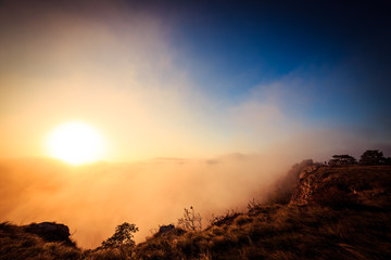 Foggy autumn evening in Val Rosandra