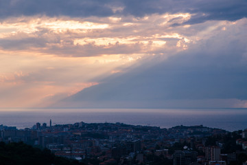 storm over the city of Trieste