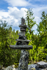 A stone cairn in the Rondane National Park - 1